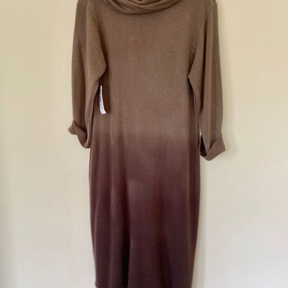 Connected Apparel Sweater Dress Taupe/Brown Sz XL - Picture 6 of 7